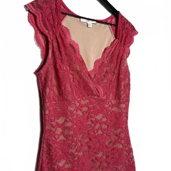 Y2K Romantic coquette pink lace top - Picture 2 of 4